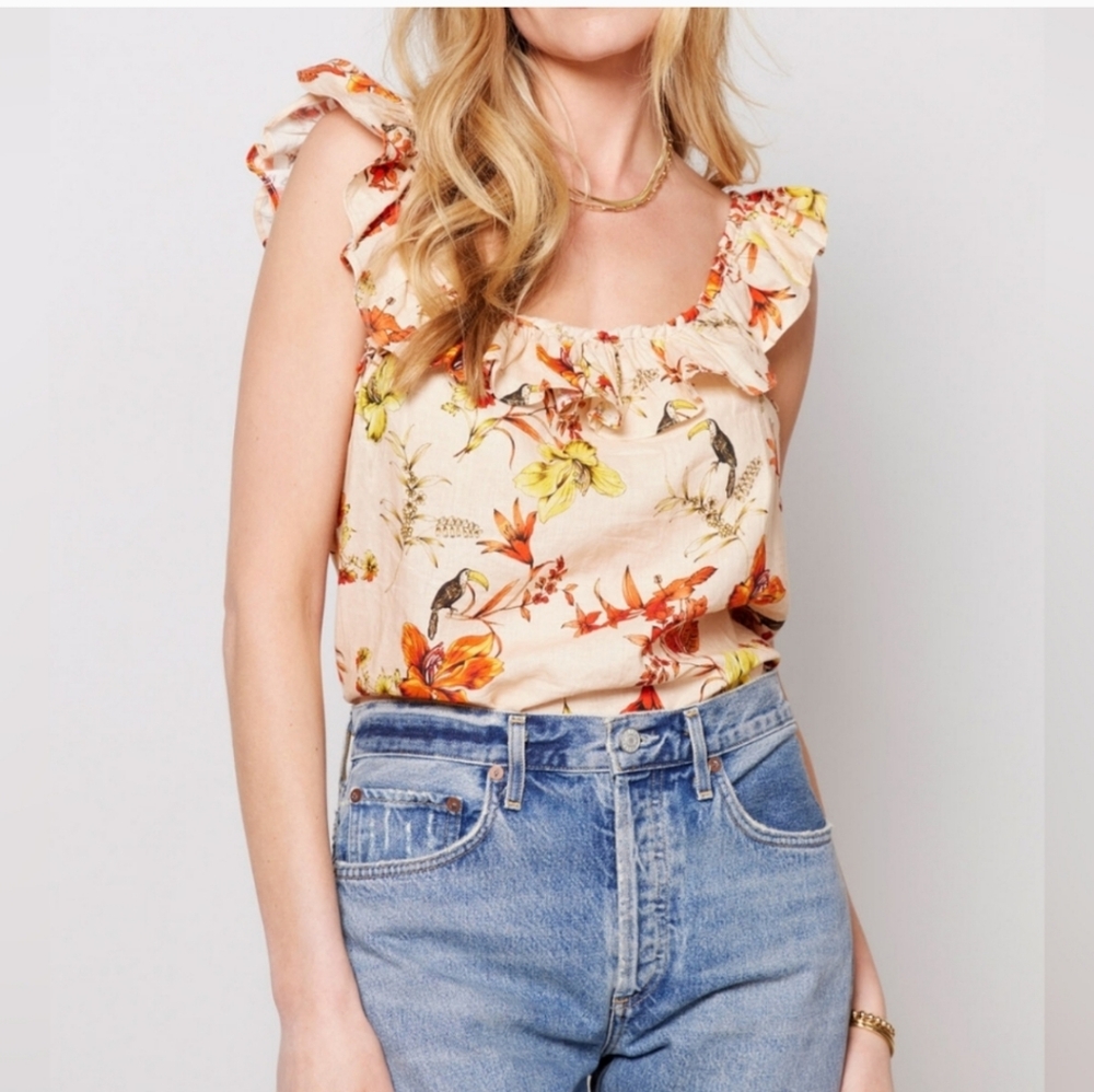 EVEREVE Char Floral Toucan Flutter Tank